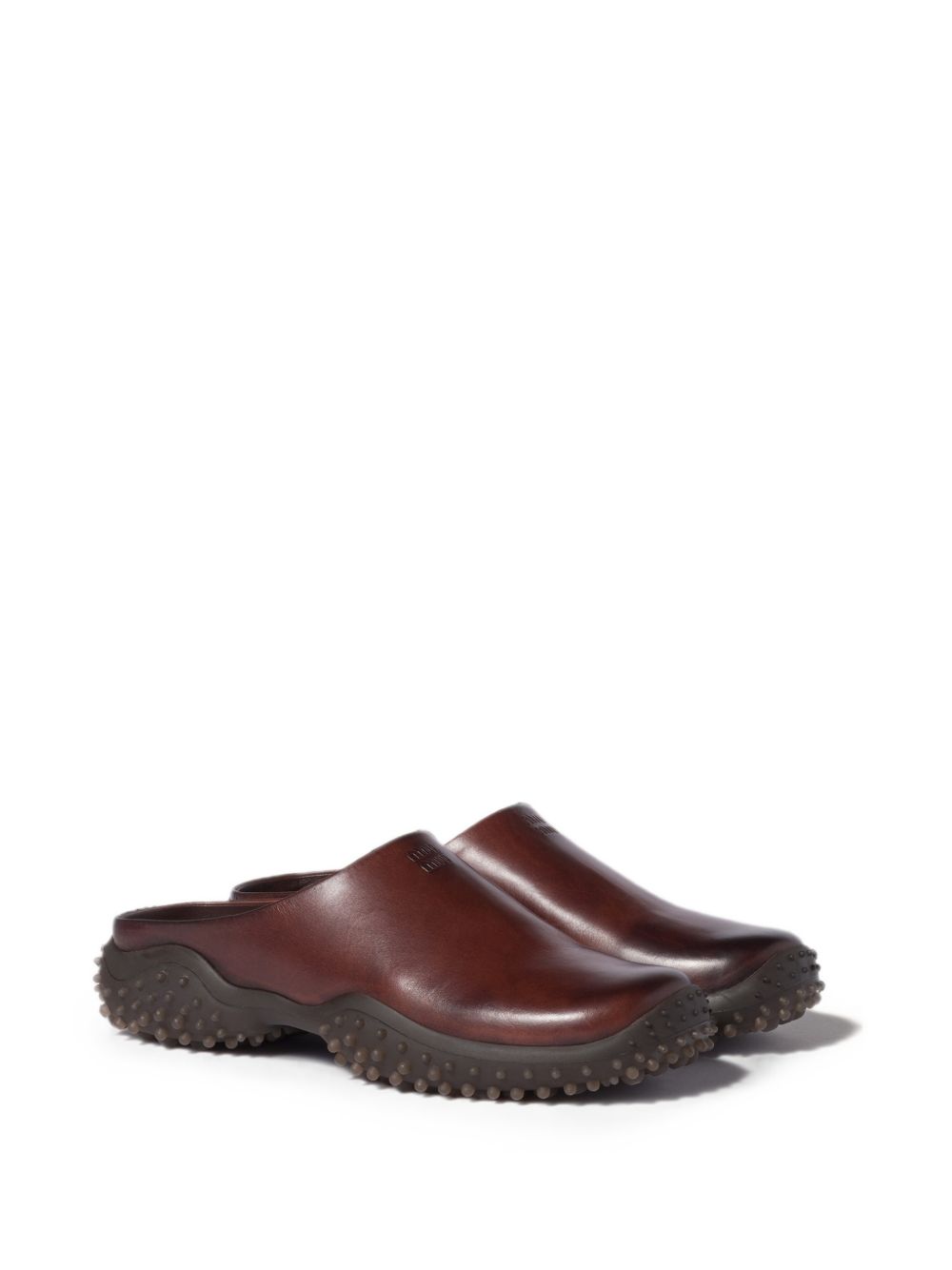 Leather bubble mules 5R802E F A045 5ODF0201 MIU MIU 