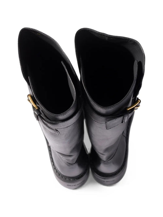 Leather boots 5W767E F 055 Y9SF0002 MIU MIU 