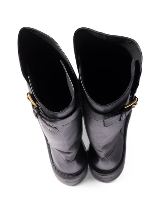 Leather boots 5W767E F 055 Y9SF0002 MIU MIU 