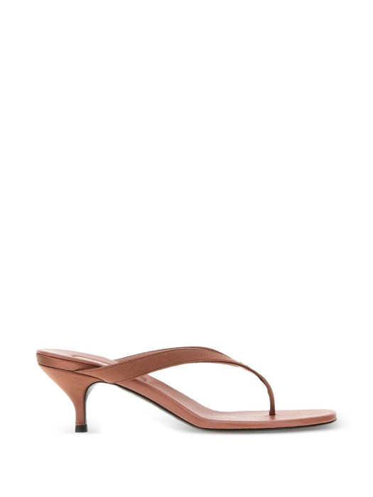 Antiqued thong-detail heeled sandals 5Y729E F D055 049F0324 MIU MIU 