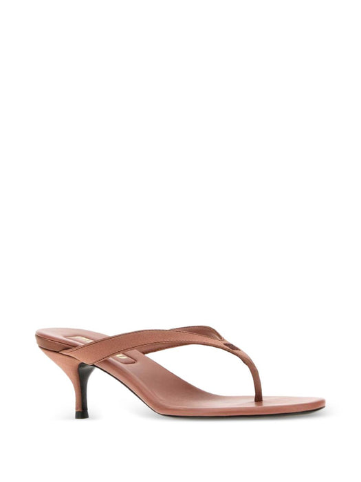 Antiqued thong-detail heeled sandals 5Y729E F D055 049F0324 MIU MIU 