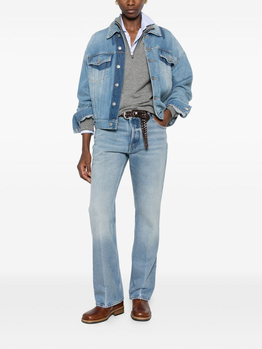 Five-pocket washed denim jeans GWP598 S OOO 192WF0013 MIU MIU 