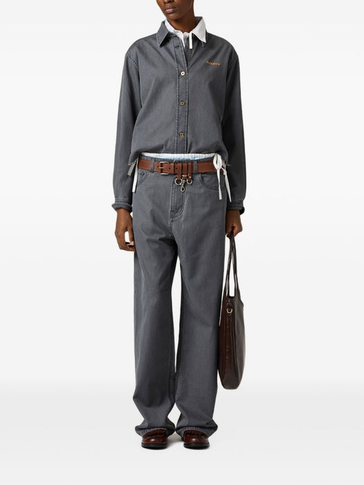 Five-pocket chambray jeans GWP618 S OOO 15MPF0002 MIU MIU 