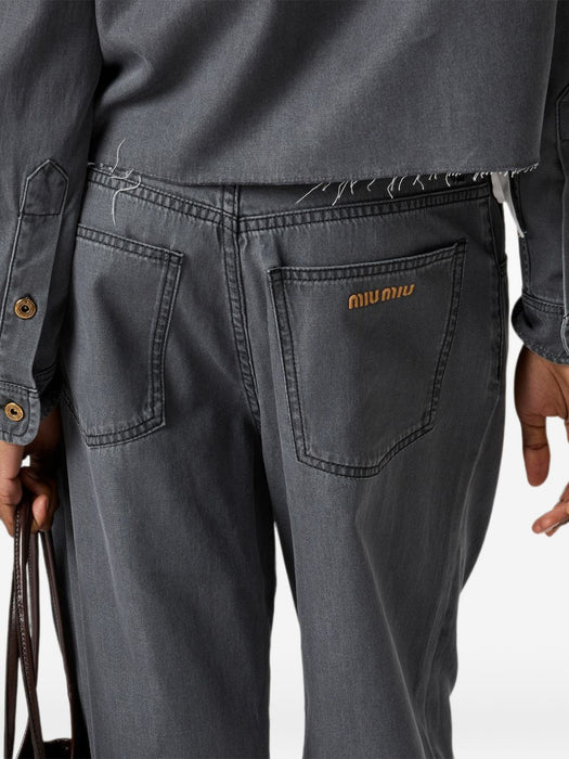 Five-pocket chambray jeans GWP618 S OOO 15MPF0002 MIU MIU 