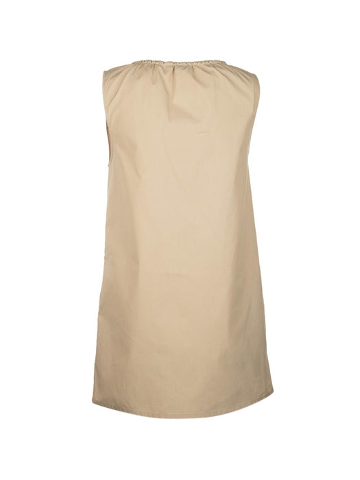 Bow-detail logo-patch mini dress MF6414 S OOO 12NSF0A08 MIU MIU 
