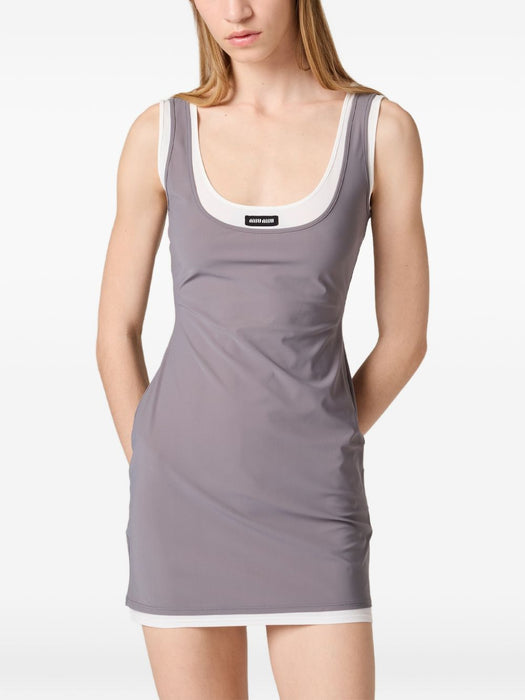 Stretch jersey mini-dress MF6438 S OOO 122RF0276 MIU MIU 