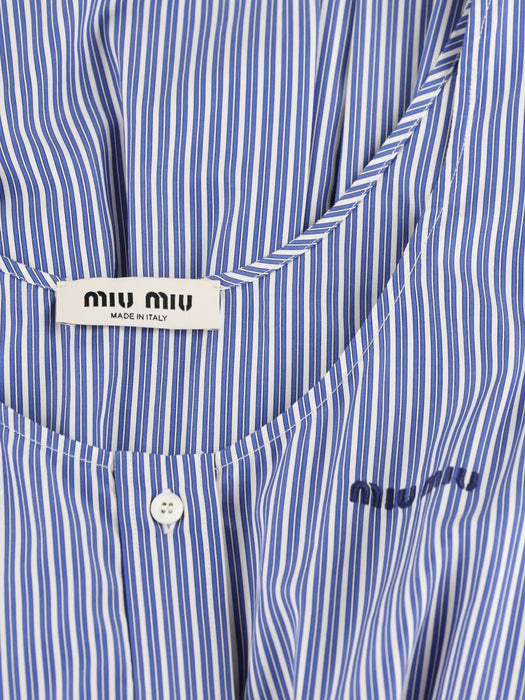 Striped sleeveless mini dress MF6445 S OOO 195DF098Z MIU MIU 