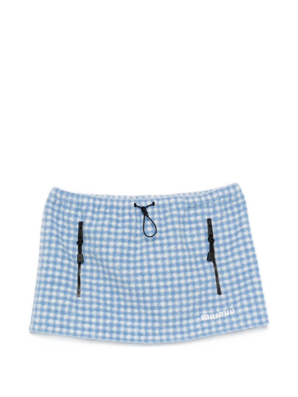 Vichy fleece mini skirt MG2518 S OOO 6375F0UB3 MIU MIU 