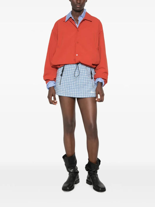 Vichy fleece mini skirt MG2518 S OOO 6375F0UB3 MIU MIU 