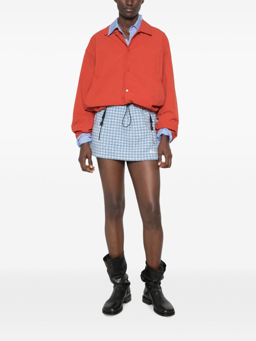 Vichy fleece mini skirt MG2518 S OOO 6375F0UB3 MIU MIU 