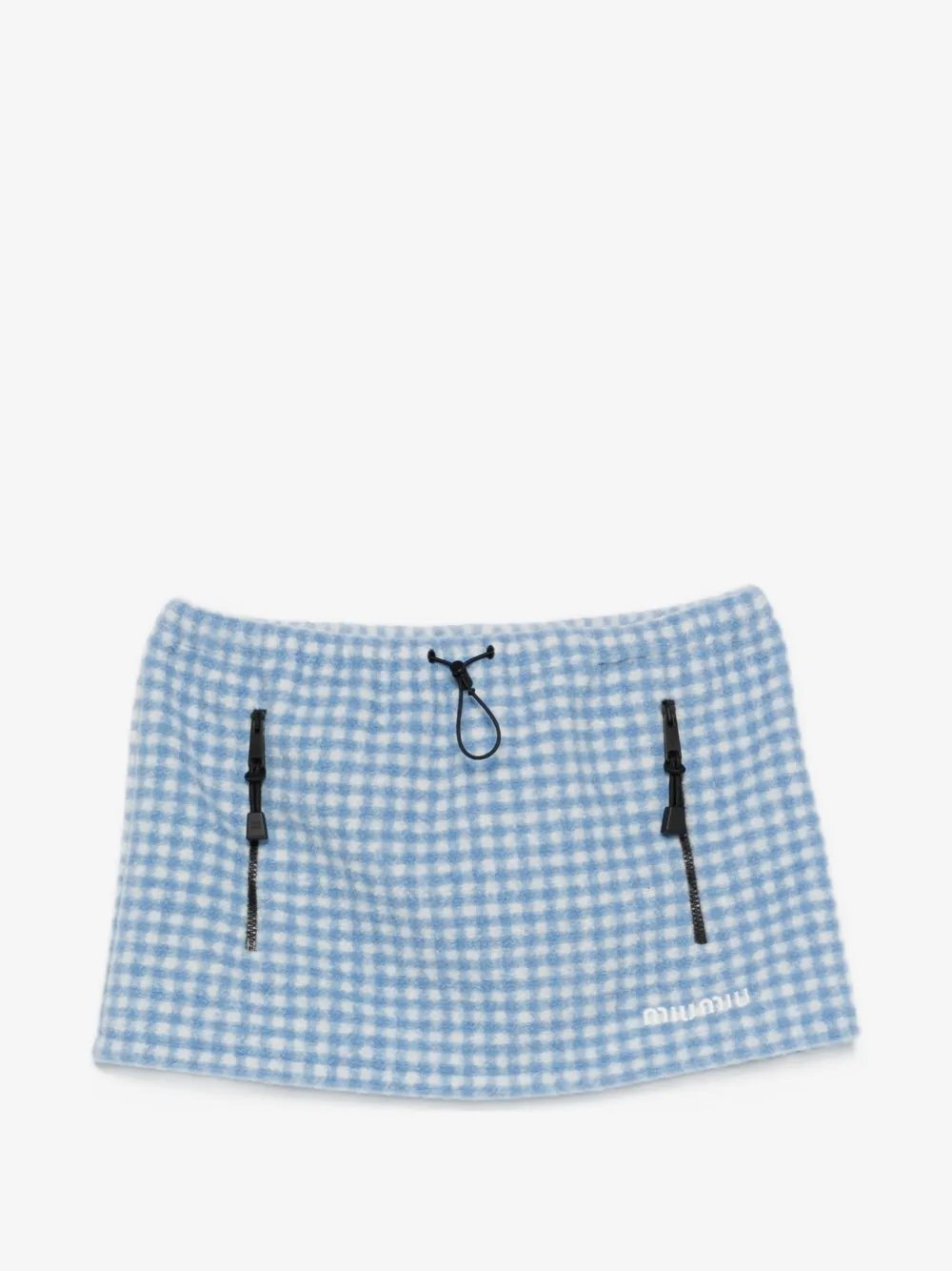 Vichy fleece mini skirt MG2518 S OOO 6375F0UB3 MIU MIU 