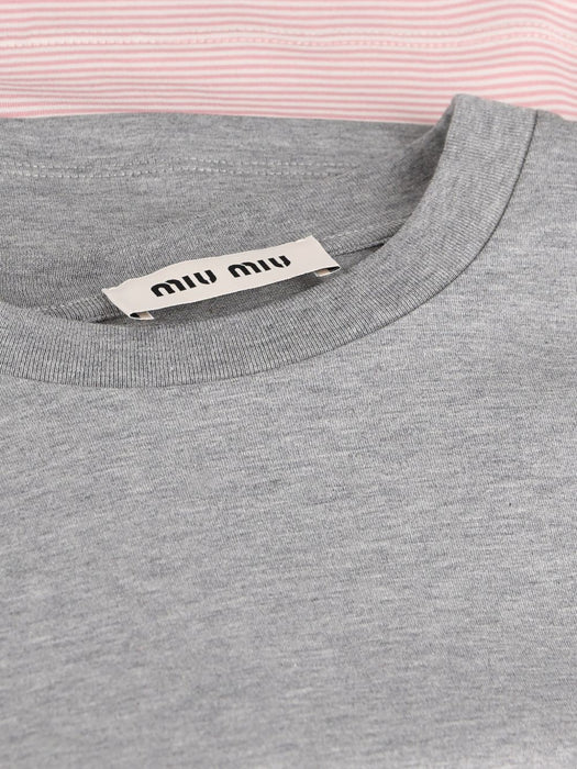 Cotton jersey t-shirt MJL135 S OOO 17ORF0L5D MIU MIU 