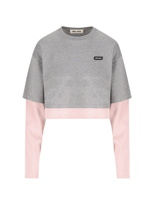Cotton jersey t-shirt MJL135 S OOO 17ORF0L5D MIU MIU 
