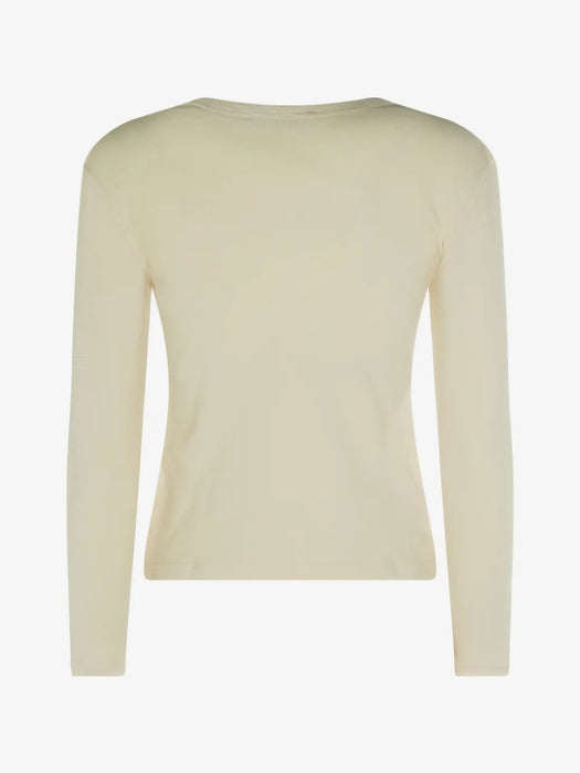 Cotton Long Sleeve T-shirt MJLA58 S OOO 191IF0379 MIU MIU 