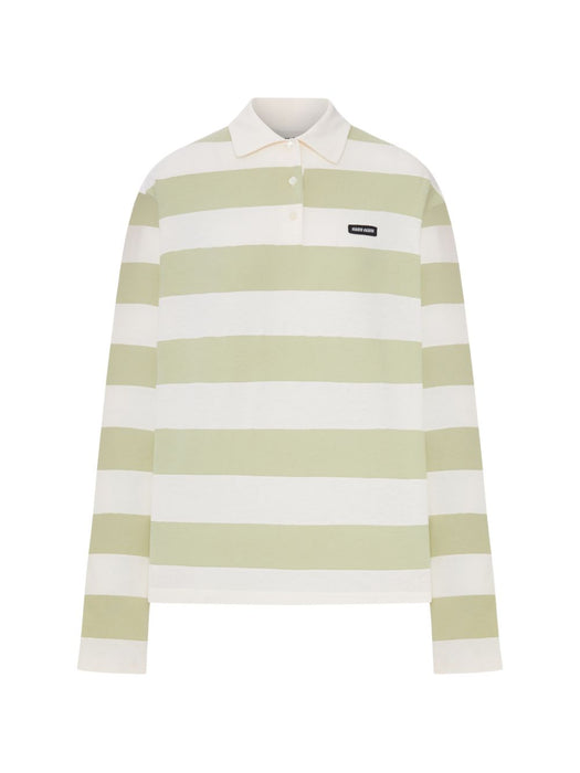 Striped jersey polo shirt MJLA60 S OOO 195LF05KA MIU MIU 
