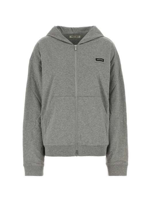 Zip-up hoodie MJLA63 192DF0031 MIU MIU 