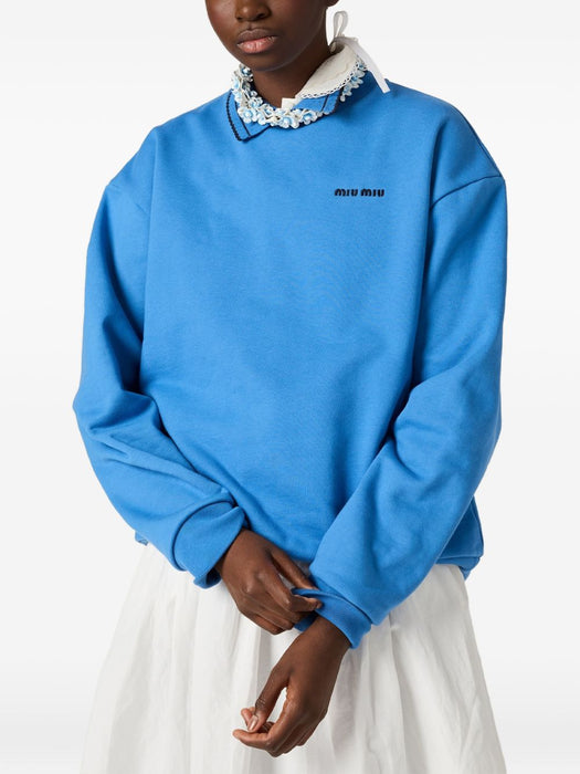 Cotton fleece sweatshirt MJLA65 S OOO 191LF0013 MIU MIU 