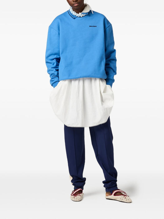 Cotton fleece sweatshirt MJLA65 S OOO 191LF0013 MIU MIU 