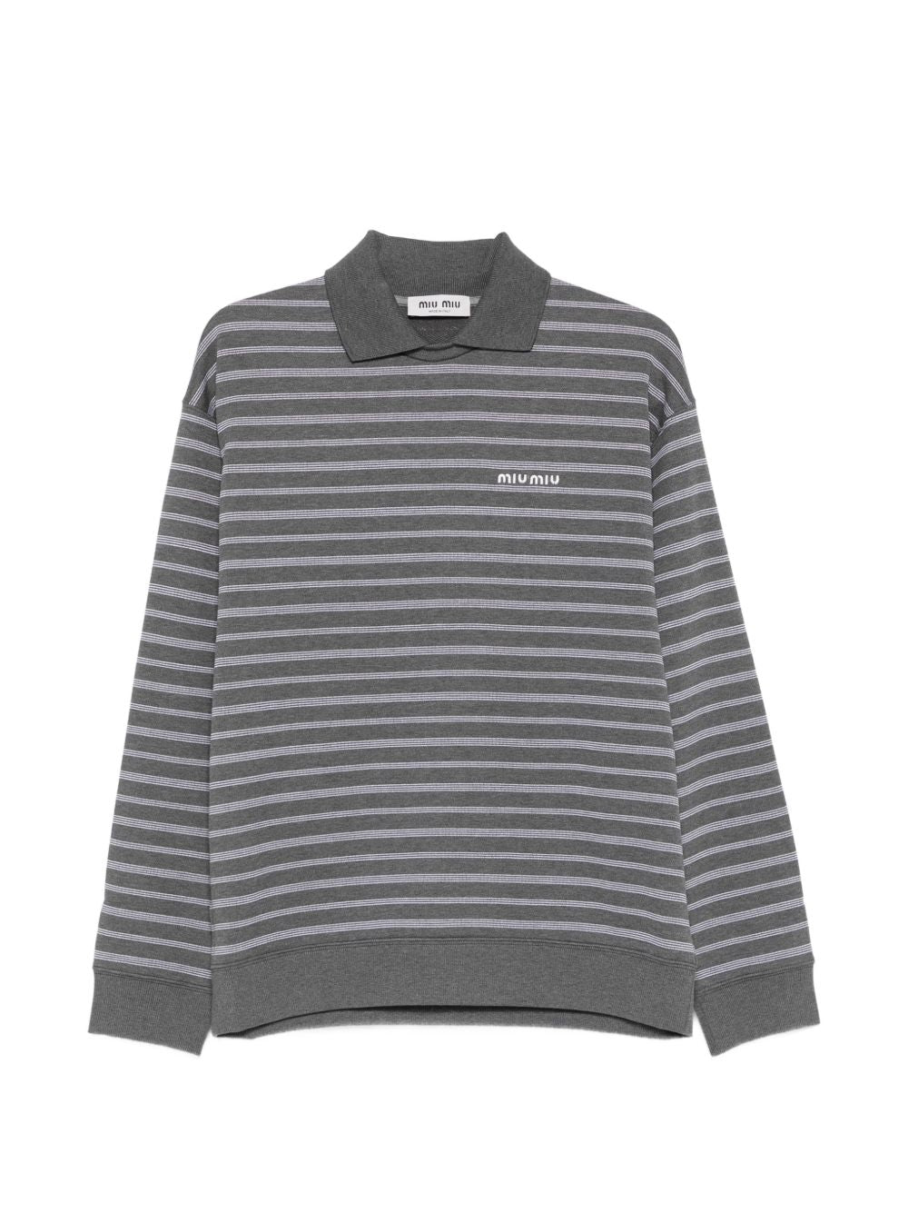 Striped polo-collar knit MJLA68 S OOO 174VF052N MIU MIU 
