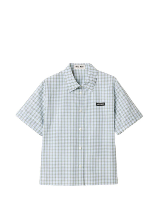 Checked poplin shirt MK1959 S OOO 196LF073K MIU MIU 