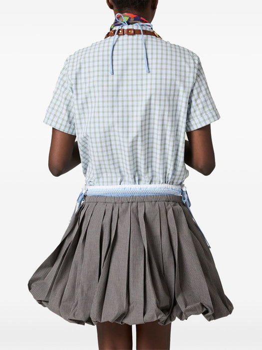 Checked poplin shirt MK1959 S OOO 196LF073K MIU MIU 