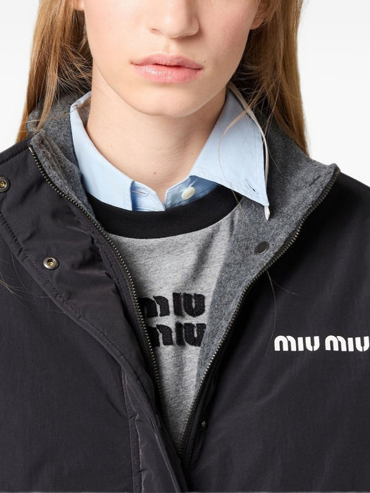 Pongé and fleece jacket ML1541 S OOO 6291F0002 MIU MIU 