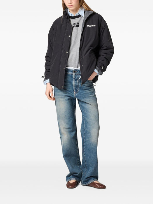 Pongé and fleece jacket ML1541 S OOO 6291F0002 MIU MIU 