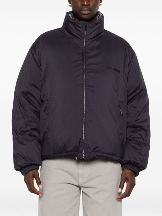 Reversible flannel down jacket ML1550 S OOO 6060F022X MIU MIU 