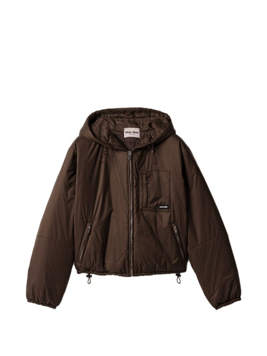 Cropped ripstop down jacket ML1552 S OOO 6202F0324 MIU MIU 