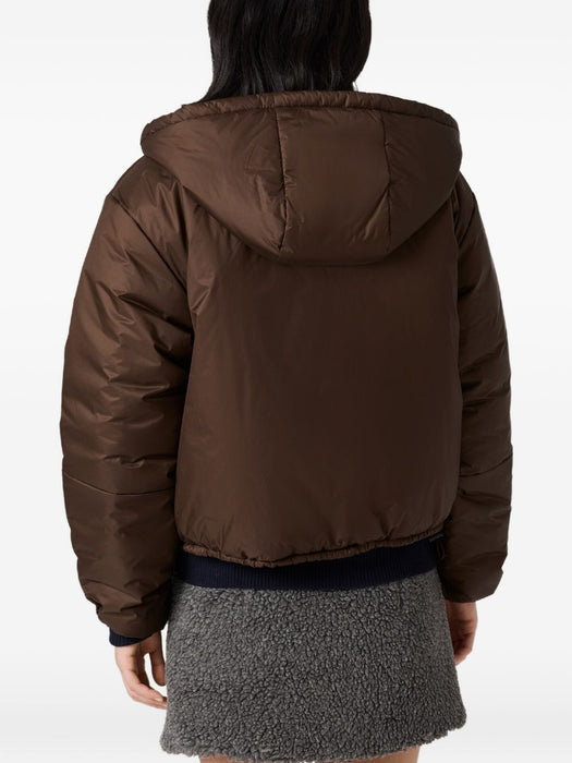 Cropped ripstop down jacket ML1552 S OOO 6202F0324 MIU MIU 