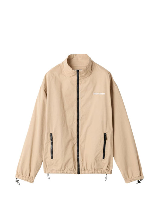 Washed gabardine blouson jacket ML1558 S OOO 19LWF0065 MIU MIU 