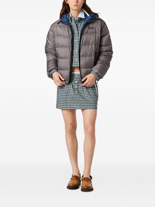 Light pongé down hoodie jacket ML1588 S OOO 1754F0276 MIU MIU 