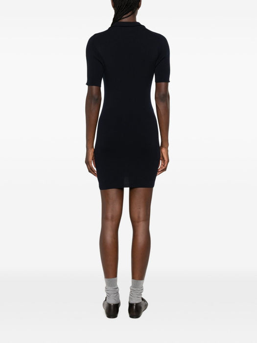 Ribbed-knit logo-embroidered mini dress MMA948 S OOO 12ZLF0008 MIU MIU 