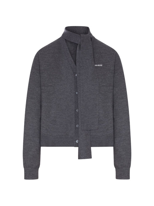 Wool cardigan MMF03X S OOO 6068F0308 MIU MIU 