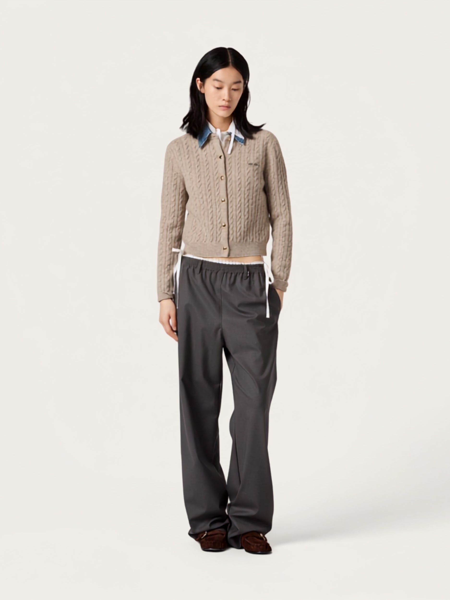 Wool and cashmere cardigan MMF04C S OOO 6342F0036 MIU MIU 