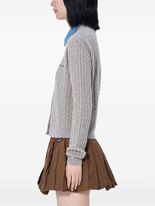 Wool and cashmere cardigan MMF04C S OOO 6342F0036 MIU MIU 