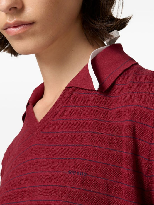 V-neck cotton sweater MML05R S OOO 184QF0399 MIU MIU 