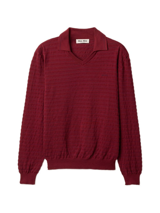 V-neck cotton sweater MML05R S OOO 184QF0399 MIU MIU 