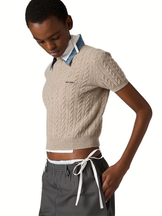 Wool and cashmere knit sweater MML08D S OOO 6342F0036 MIU MIU 