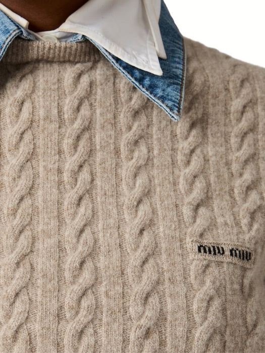 Wool and cashmere knit sweater MML08D S OOO 6342F0036 MIU MIU 