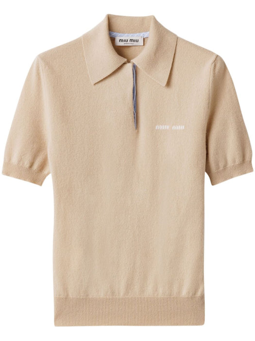Cashmere polo top MMLA30 SOOO 15Z1F0627 MIU MIU 