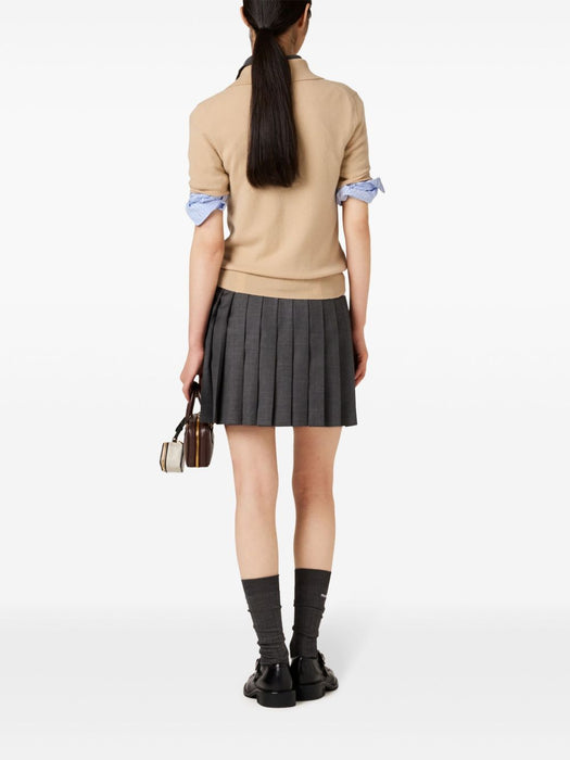 Cashmere polo top MMLA30 SOOO 15Z1F0627 MIU MIU 