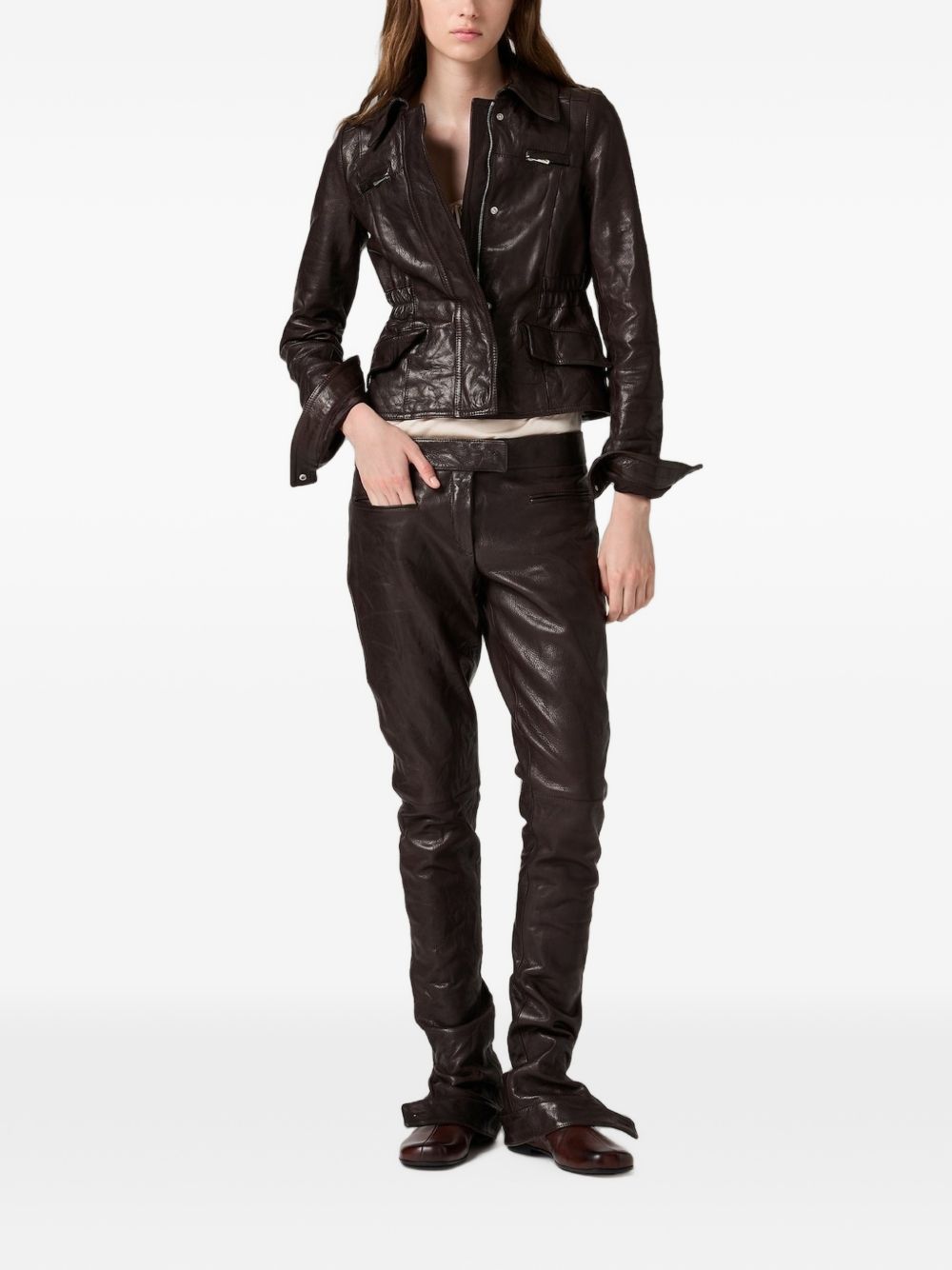Leather pants MPP421 S OOO 19E6F0003 MIU MIU 