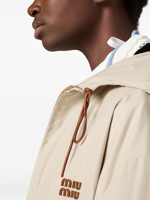 Single-breasted Panama cotton caban jacket MQ0002 S OOO 12NSF0A08 MIU MIU 