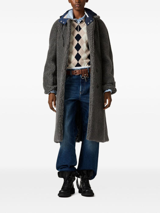Hooded shearling-effect coat MS2088 S OOO 17I1F0480 MIU MIU 