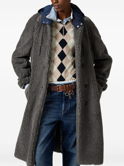 Hooded shearling-effect coat MS2088 S OOO 17I1F0480 MIU MIU 