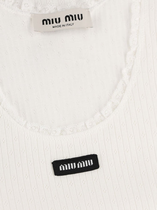 Cotton Tank Top MT2205 1951F0009 MIU MIU 