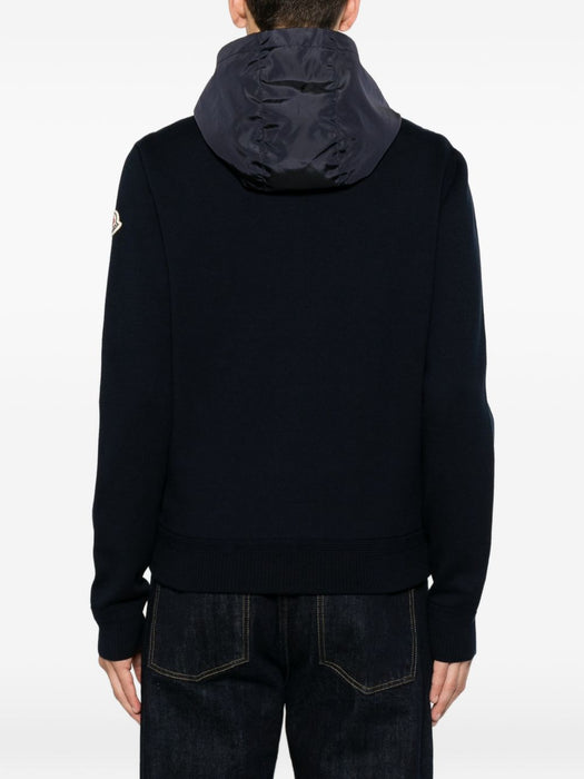 Logo-patch panelled hoodie L2091 9B00020 M1113 776 MONCLER 