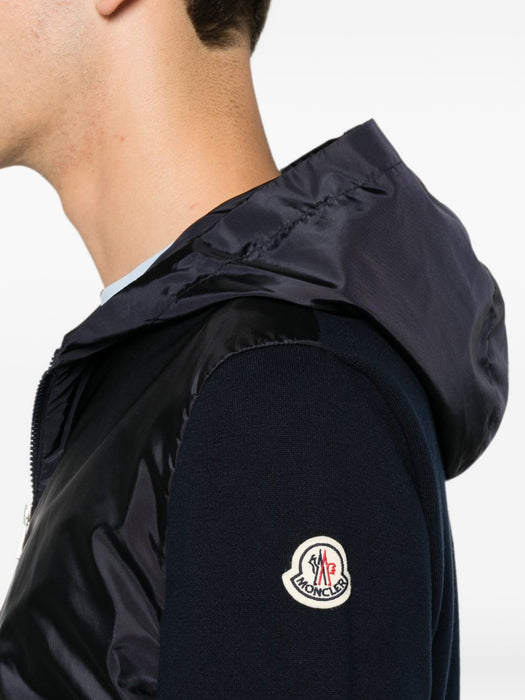 Logo-patch panelled hoodie L2091 9B00020 M1113 776 MONCLER 