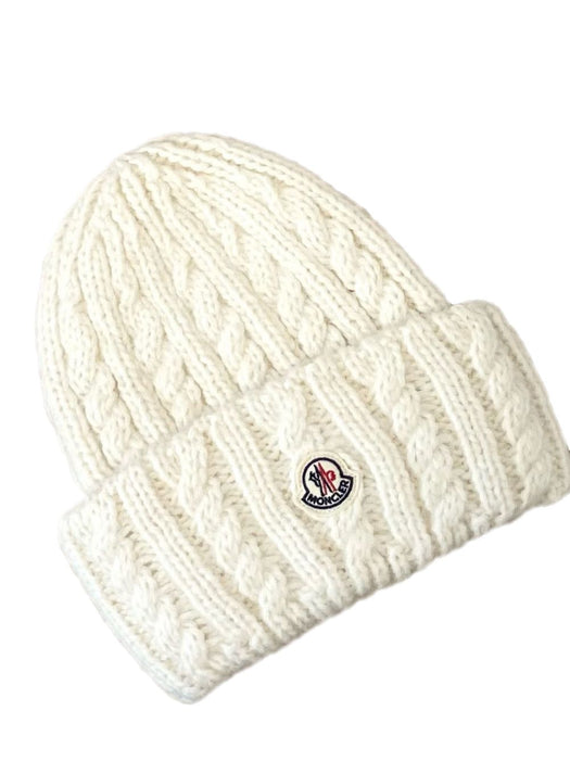 Cable knit wool blend beanie hat L2093 3B00031 - N0403 034 MONCLER 